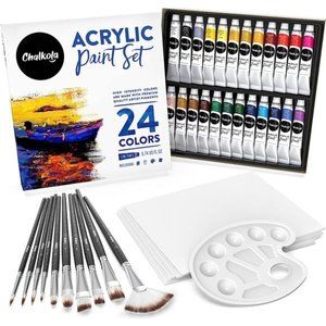 Acrylic Paint Set for Adults, Kids & Artists-40 Piece Acrylic Painting Supplies